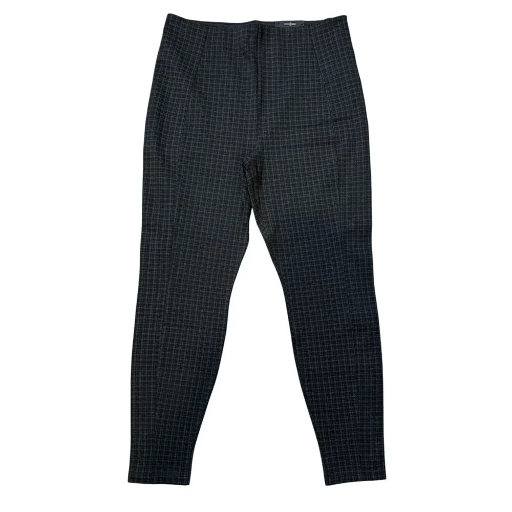 Liverpool LA Carolyn Classic Ankle Leggings‎ Size 14/32 Black Plaid Pattern NWT